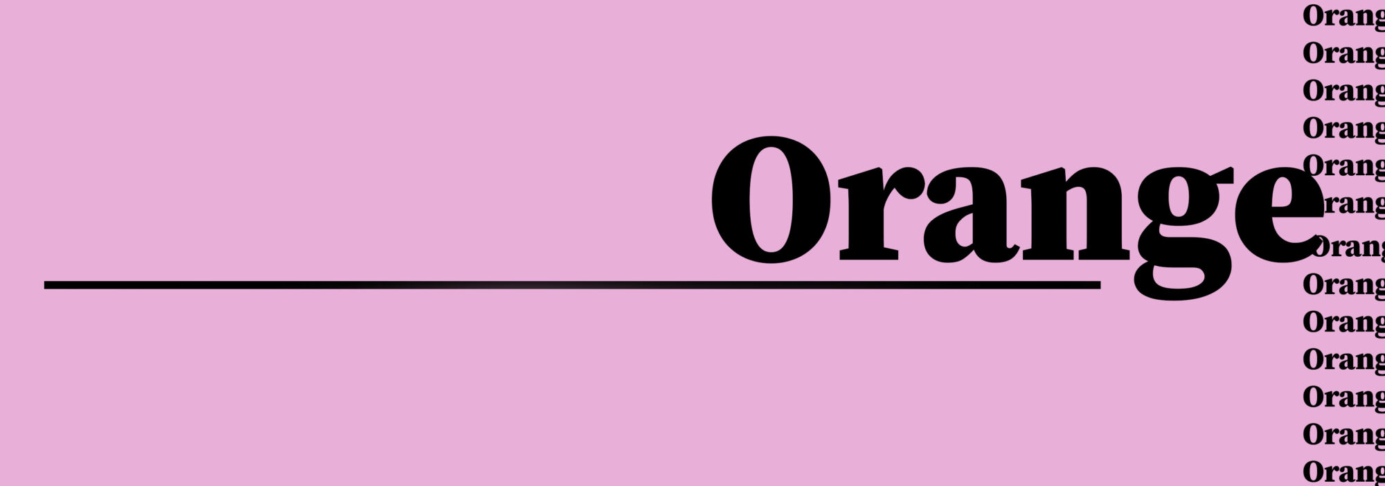 orange scritta